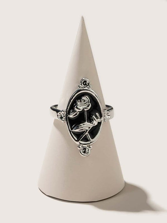 Metal Oval Rose Ring - INS | Online Fashion Free Shipping Clothing, Dresses, Tops, Shoes