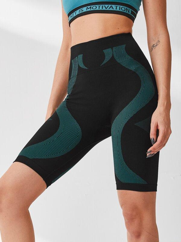 Minimizes Bounce Breathable High Stretch Colorblock Biker Shorts - INS | Online Fashion Free Shipping Clothing, Dresses, Tops, Shoes