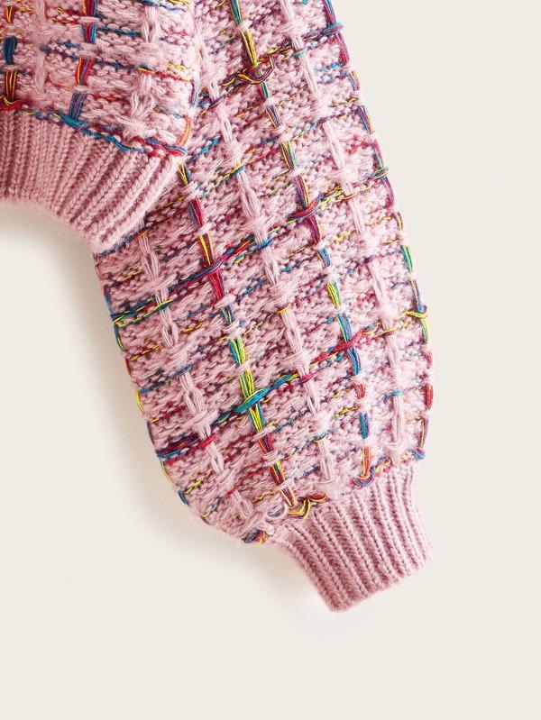 Mock-neck Boucle Knit Sweater - INS | Online Fashion Free Shipping Clothing, Dresses, Tops, Shoes