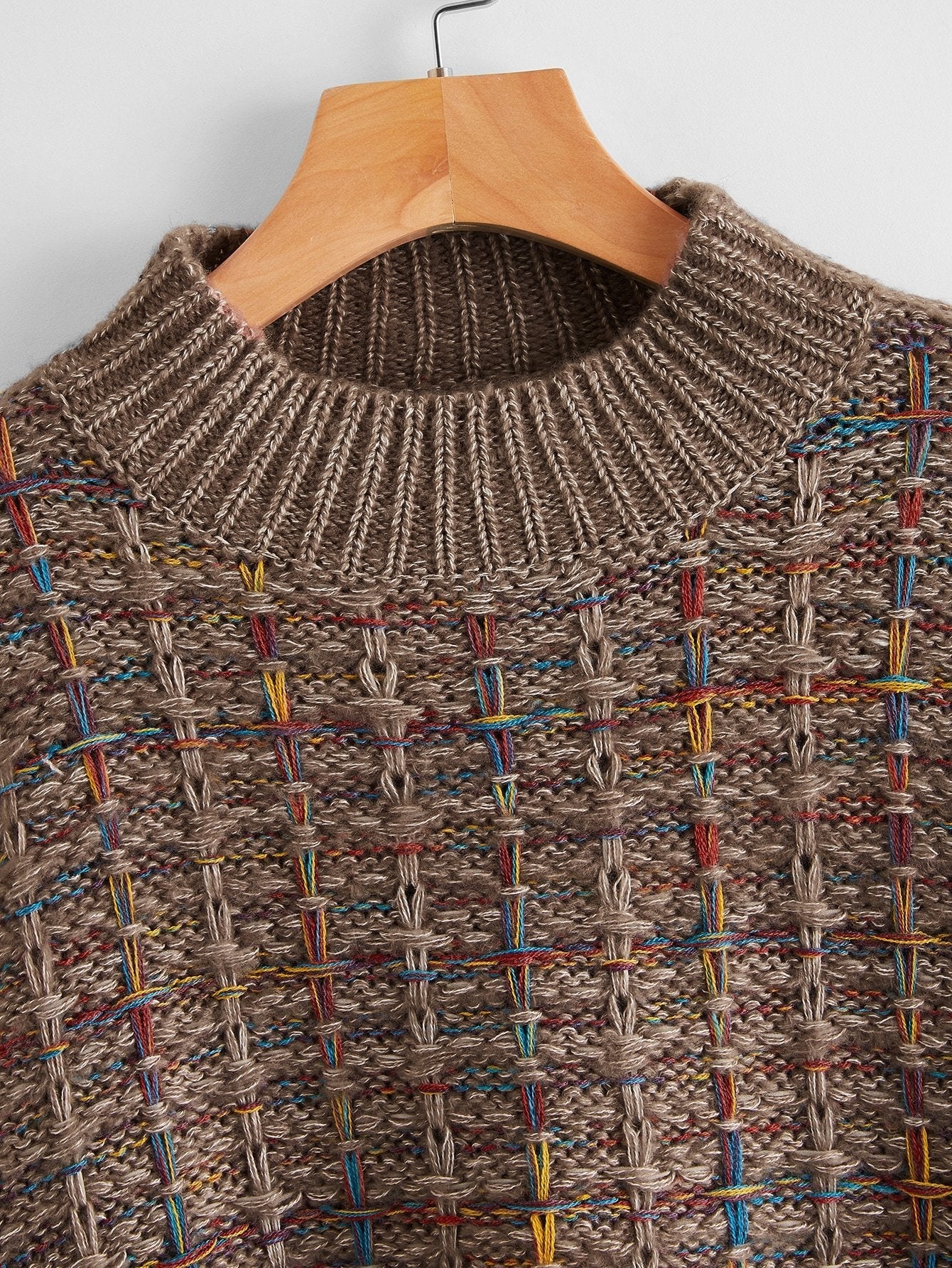 Mock-neck Boucle Knit Sweater - INS | Online Fashion Free Shipping Clothing, Dresses, Tops, Shoes