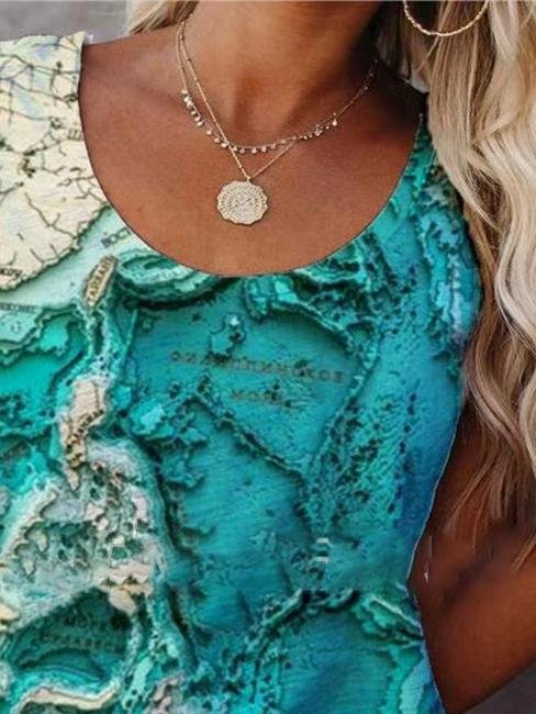 Multicolor Abstract Print Loose Round Neck Tank Tops - Tank Tops - INS | Online Fashion Free Shipping Clothing, Dresses, Tops, Shoes - 08/06/2021 - Category_Tank Tops - Color_Gray