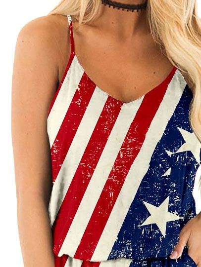 Multicolor Printed Loose Sling Jumpsuit - Jumpsuits - INS | Online Fashion Free Shipping Clothing, Dresses, Tops, Shoes - 31/05/2021 - Bottoms - Category_Jumpsuits