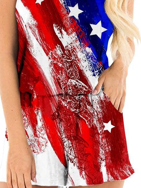 Multicolor Printed Loose Sling Jumpsuit - Jumpsuits - INS | Online Fashion Free Shipping Clothing, Dresses, Tops, Shoes - 31/05/2021 - Bottoms - Category_Jumpsuits