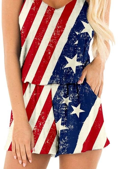 Multicolor Printed Loose Sling Jumpsuit - Jumpsuits - INS | Online Fashion Free Shipping Clothing, Dresses, Tops, Shoes - 31/05/2021 - Bottoms - Category_Jumpsuits