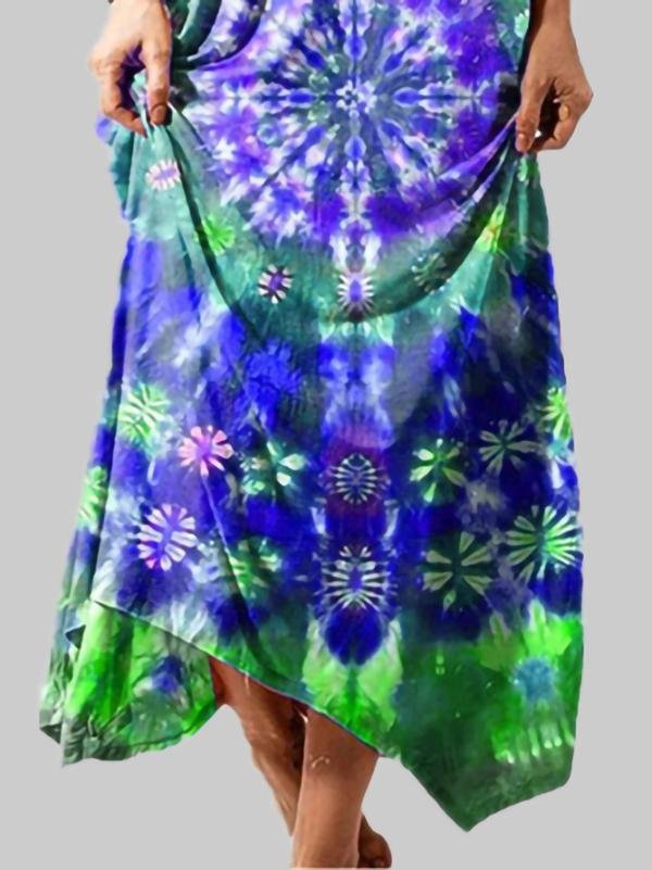 National Style Loose Printed Sleeveless Long Dress - Midi Dresses - INS | Online Fashion Free Shipping Clothing, Dresses, Tops, Shoes - 07/06/2021 - Color_Blue - Color_Purple