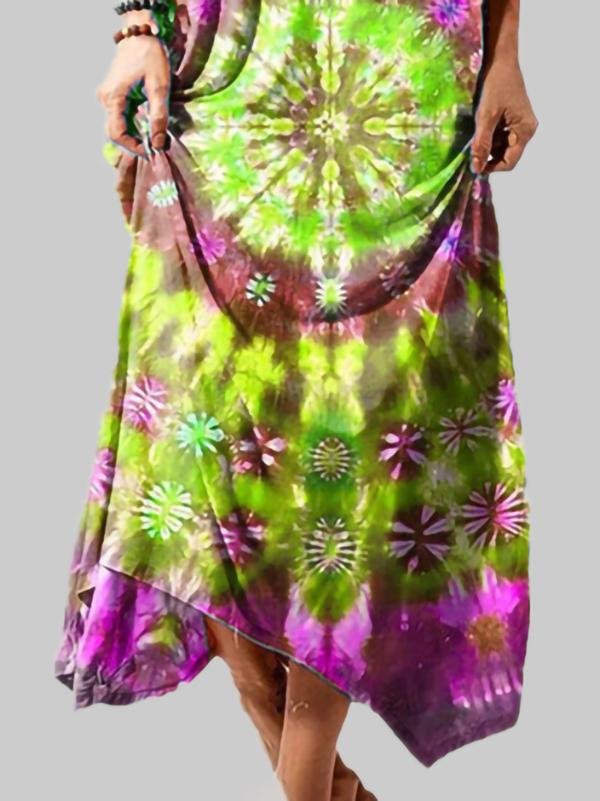 National Style Loose Printed Sleeveless Long Dress - Midi Dresses - INS | Online Fashion Free Shipping Clothing, Dresses, Tops, Shoes - 07/06/2021 - Color_Blue - Color_Purple