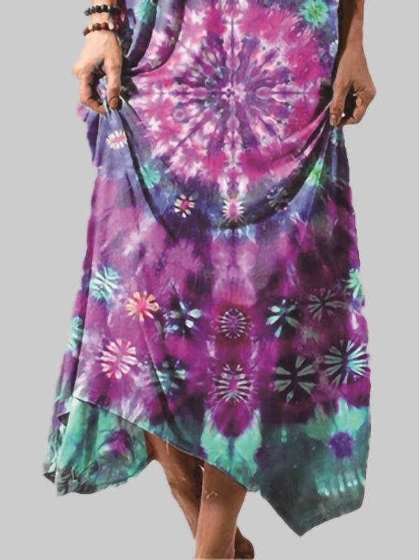 National Style Loose Printed Sleeveless Long Dress - Midi Dresses - INS | Online Fashion Free Shipping Clothing, Dresses, Tops, Shoes - 07/06/2021 - Color_Blue - Color_Purple