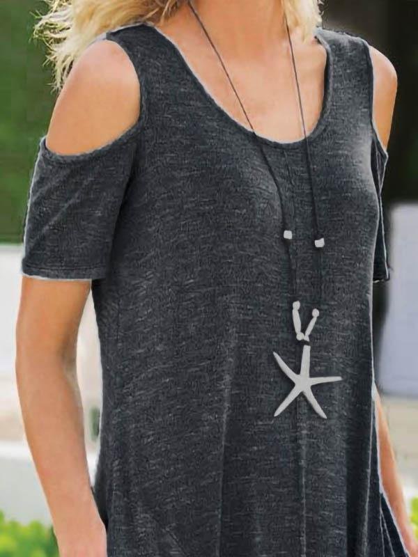 Off Shoulder Maxi Dress With Pocket - Maxi Dresses - INS | Online Fashion Free Shipping Clothing, Dresses, Tops, Shoes - 09/06/2021 - Color_Black - Color_Blue