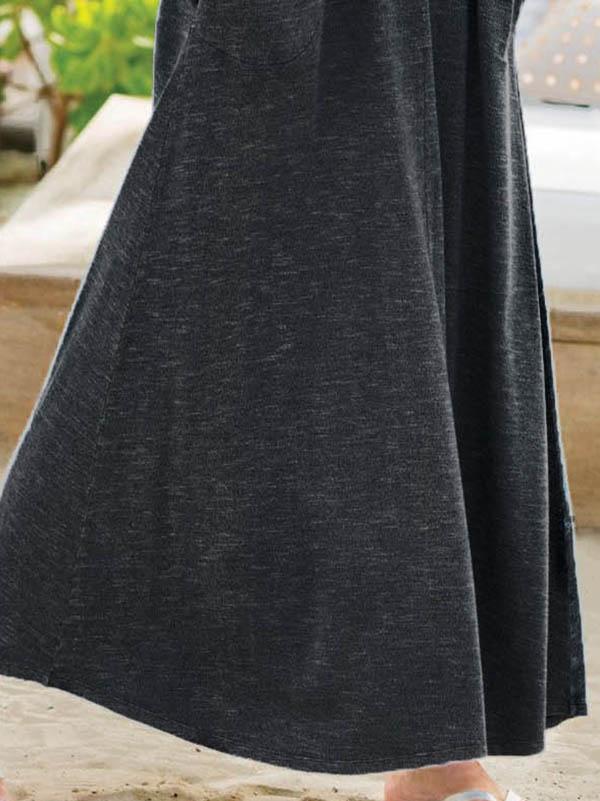 Off Shoulder Maxi Dress With Pocket - Maxi Dresses - INS | Online Fashion Free Shipping Clothing, Dresses, Tops, Shoes - 09/06/2021 - Color_Black - Color_Blue