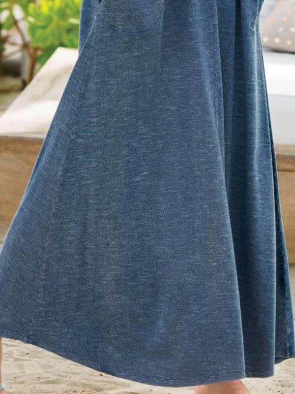 Off Shoulder Maxi Dress With Pocket - Maxi Dresses - INS | Online Fashion Free Shipping Clothing, Dresses, Tops, Shoes - 09/06/2021 - Color_Black - Color_Blue