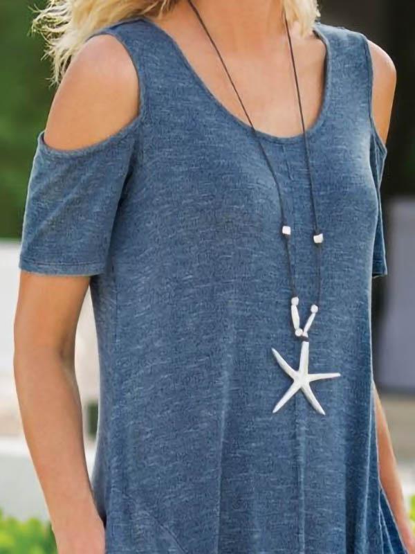 Off Shoulder Maxi Dress With Pocket - Maxi Dresses - INS | Online Fashion Free Shipping Clothing, Dresses, Tops, Shoes - 09/06/2021 - Color_Black - Color_Blue