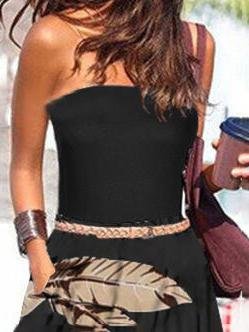 Off-shoulder Printed Maxi Dress - Maxi Dresses - INS | Online Fashion Free Shipping Clothing, Dresses, Tops, Shoes - 01/07/2021 - 20-30 - color-black