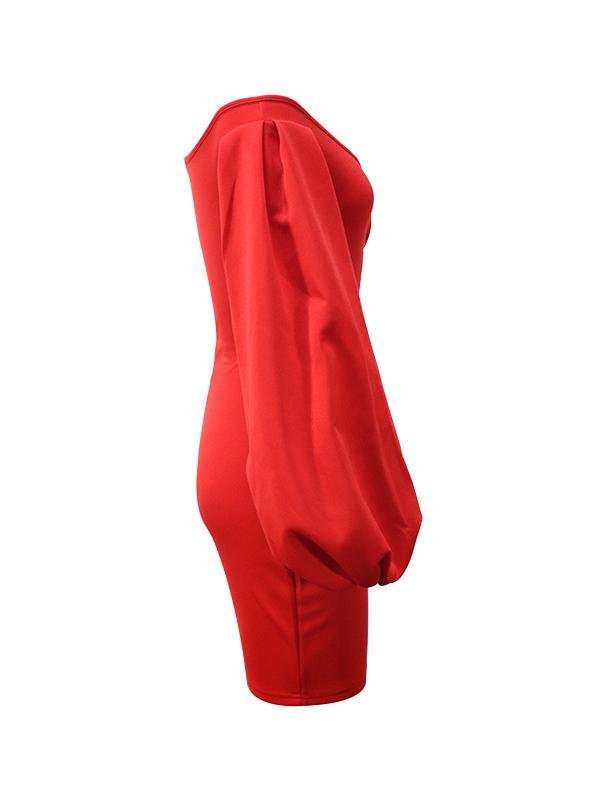 Off Shoulder Puff Sleeve Bag Hip Mini Dress - Mini Dresses - INS | Online Fashion Free Shipping Clothing, Dresses, Tops, Shoes - 23/04/2021 - Catagory_Mini Dresses - Color_Black