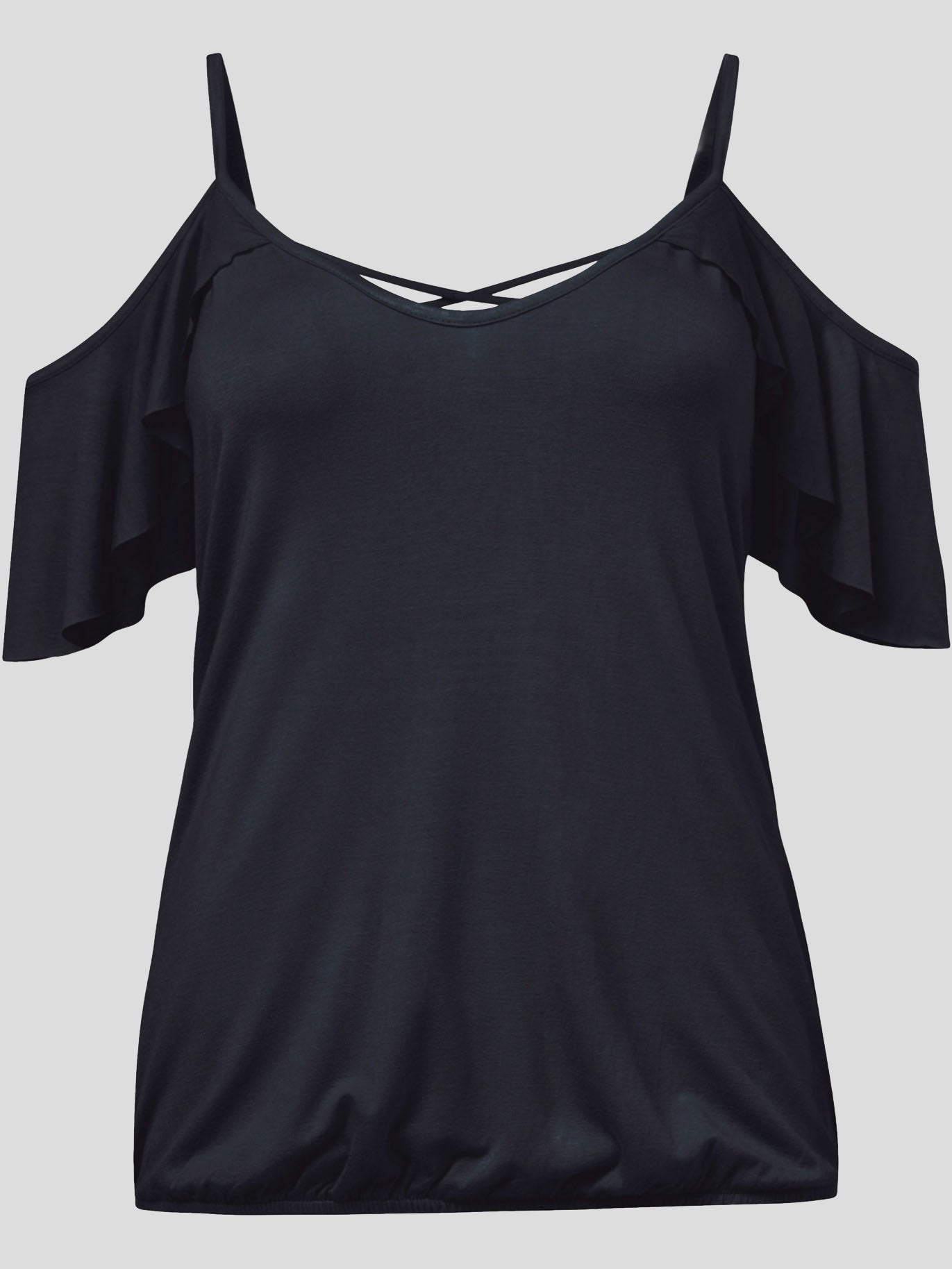 Off-shoulder Short-sleeved Casual Sling T-shirt - T-shirts - INS | Online Fashion Free Shipping Clothing, Dresses, Tops, Shoes - 10-20 - 16/07/2021 - color-black