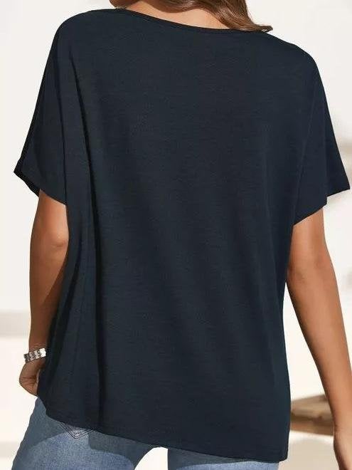 Off-shoulder Webbing Feather Print T-shirt - T-shirts - INS | Online Fashion Free Shipping Clothing, Dresses, Tops, Shoes - 02/07/2021 - 10-20 - color-black