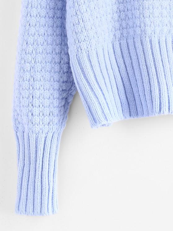 One Buttoned Cropped Pointelle Knit Cardigan - INS | Online Fashion Free Shipping Clothing, Dresses, Tops, Shoes