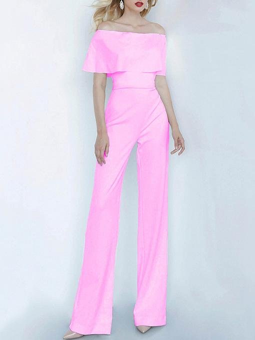 One-shoulder Short Sleeve Solid Fashion Jumpsuit - Jumpsuits & Rompers - INS | Online Fashion Free Shipping Clothing, Dresses, Tops, Shoes - 01/07/2021 - 20-30 - Bottoms