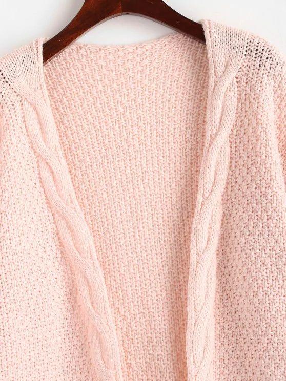 Open Front Cable Knit Chunky Cardigan - INS | Online Fashion Free Shipping Clothing, Dresses, Tops, Shoes
