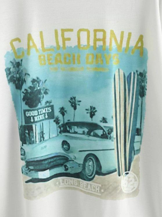 Oversize Car CALIFORNIA Graphic Sweatshirt - INS | Online Fashion Free Shipping Clothing, Dresses, Tops, Shoes