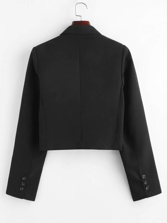 Padded Shoulder One Shoulder Lapel Blazer - INS | Online Fashion Free Shipping Clothing, Dresses, Tops, Shoes