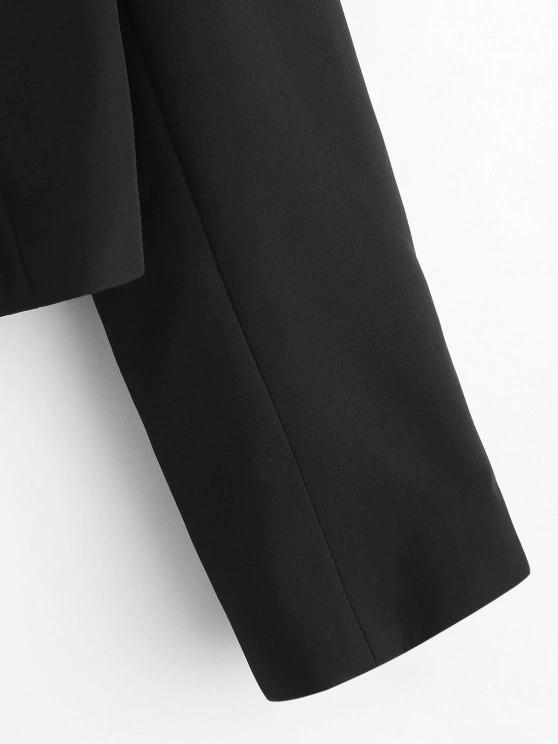 Padded Shoulder One Shoulder Lapel Blazer - INS | Online Fashion Free Shipping Clothing, Dresses, Tops, Shoes