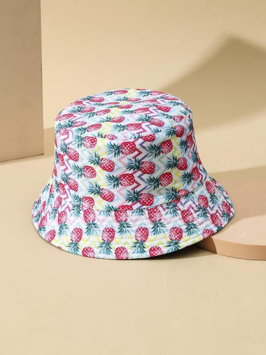 Pineapple Print Bucket Hat - INS | Online Fashion Free Shipping Clothing, Dresses, Tops, Shoes