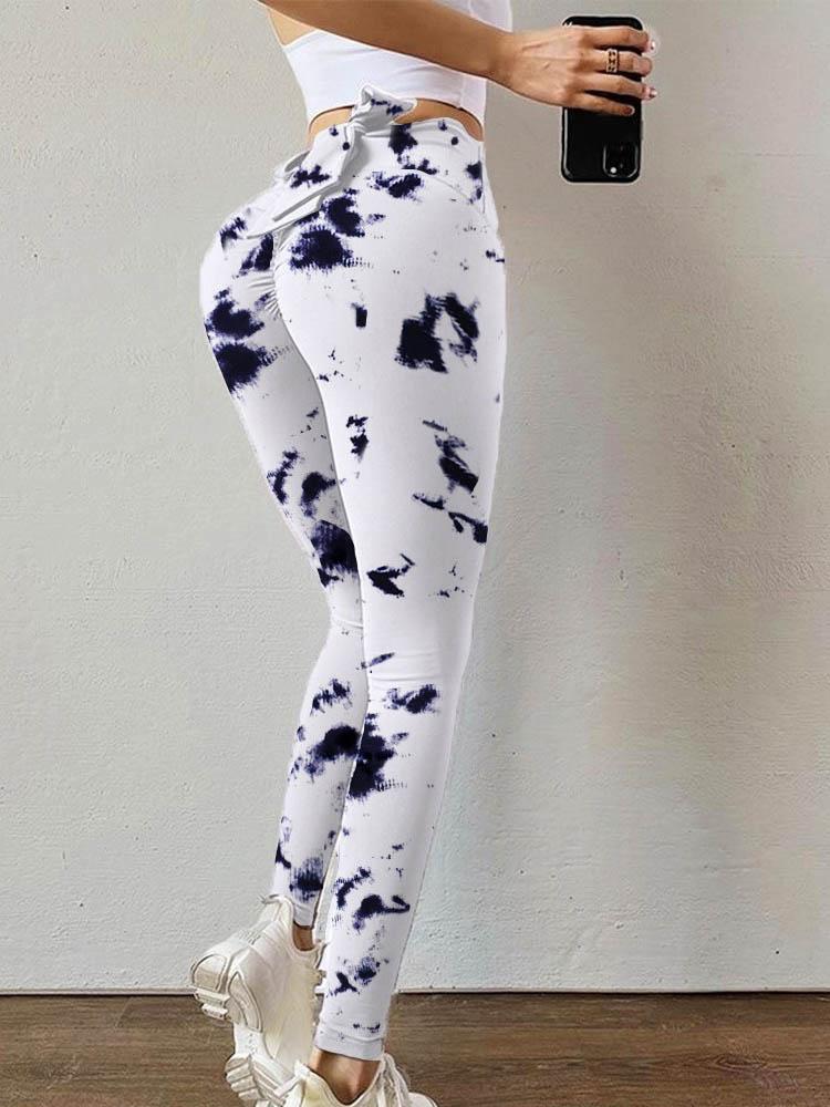 Plain Bowknot Design Cut-out Skinny Sporty Pants - Leggings - INS | Online Fashion Free Shipping Clothing, Dresses, Tops, Shoes - 04/05/2021 - Color_Gray - Color_White