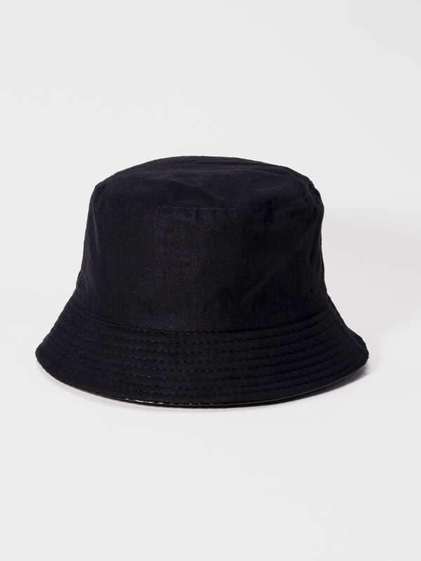 Plain PU Bucket Hat - INS | Online Fashion Free Shipping Clothing, Dresses, Tops, Shoes