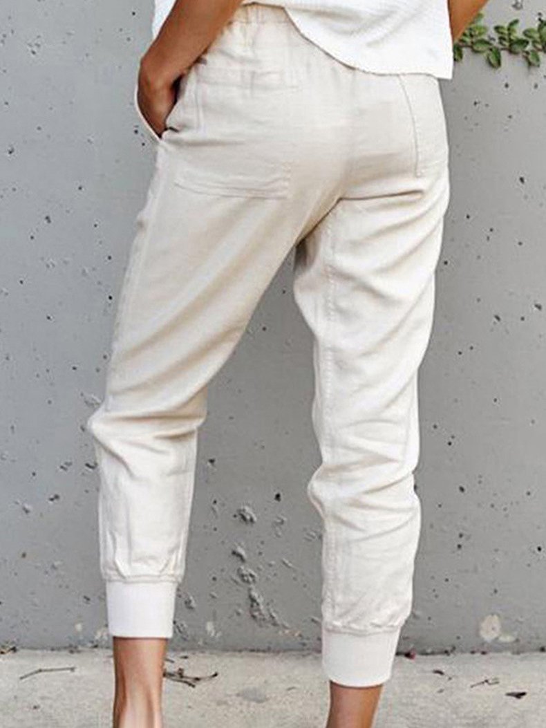 Plain Solid Lace-up Casual Pants - Pants - INS | Online Fashion Free Shipping Clothing, Dresses, Tops, Shoes - 07/07/2021 - 20-30 - Bottoms