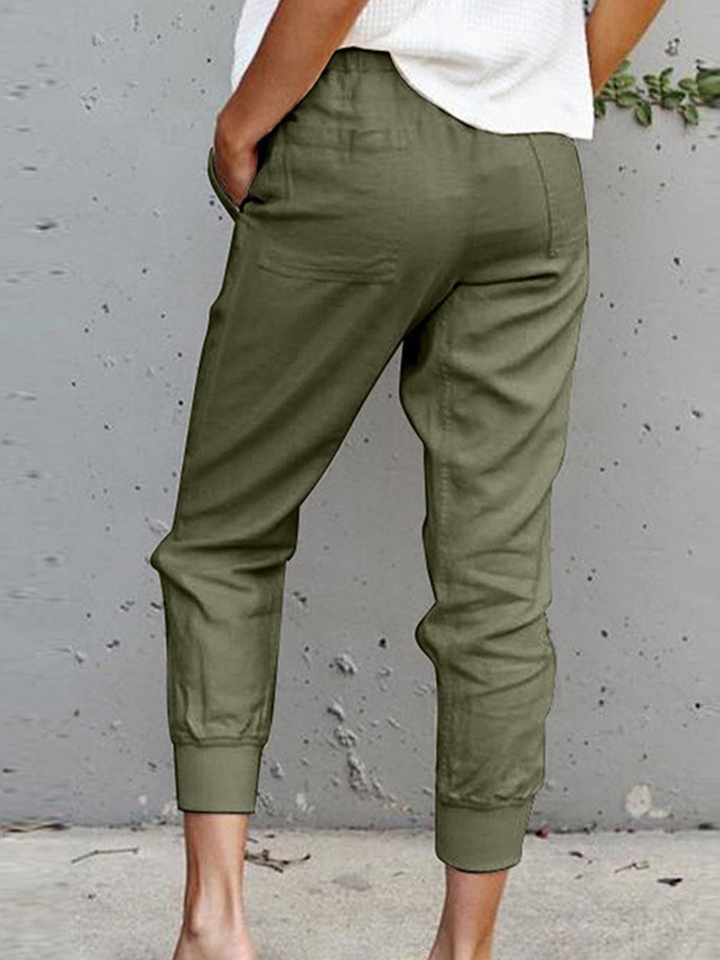 Plain Solid Lace-up Casual Pants - Pants - INS | Online Fashion Free Shipping Clothing, Dresses, Tops, Shoes - 07/07/2021 - 20-30 - Bottoms