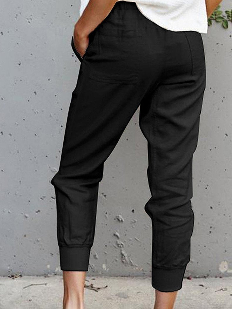 Plain Solid Lace-up Casual Pants - Pants - INS | Online Fashion Free Shipping Clothing, Dresses, Tops, Shoes - 07/07/2021 - 20-30 - Bottoms