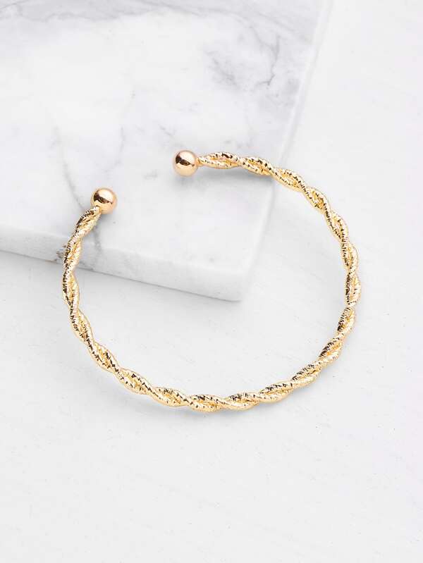 Plated Woven Design Bracelet - INS | Online Fashion Free Shipping Clothing, Dresses, Tops, Shoes