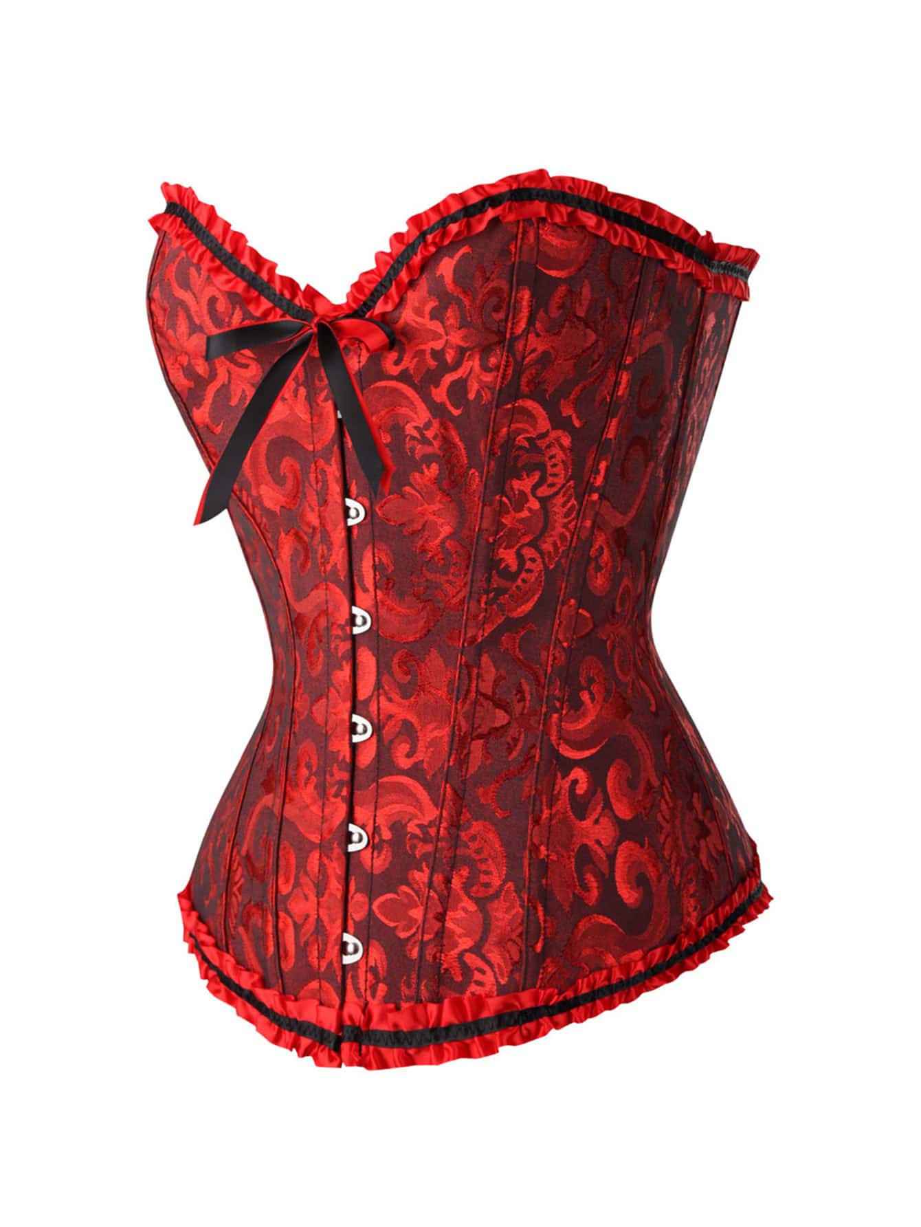 Plus Baroque Frill Trim Bandeau Waist Trainer - INS | Online Fashion Free Shipping Clothing, Dresses, Tops, Shoes