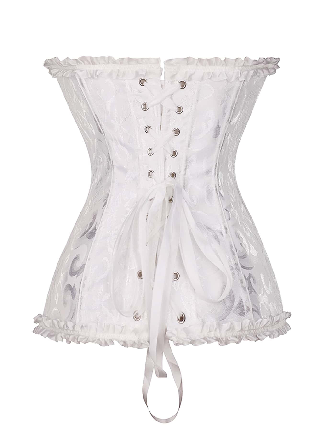 Plus Baroque Frill Trim Bandeau Waist Trainer - INS | Online Fashion Free Shipping Clothing, Dresses, Tops, Shoes