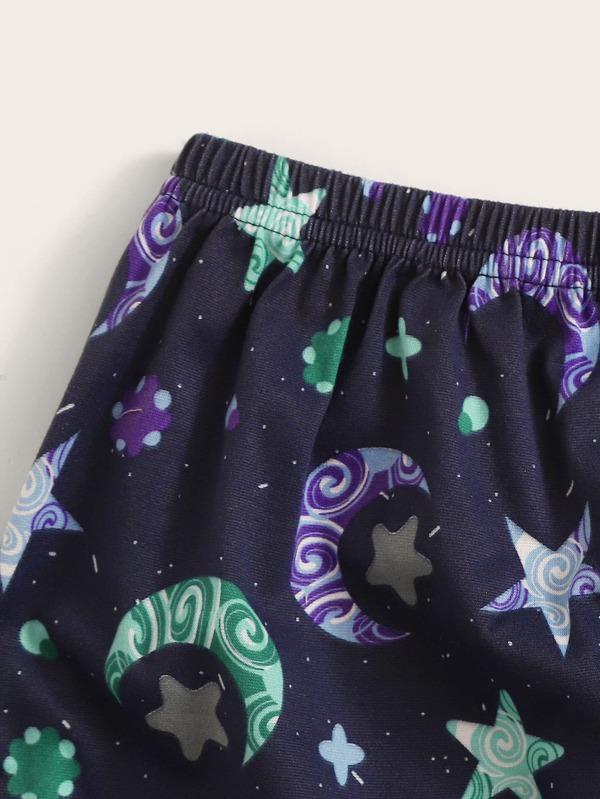 Plus Galaxy Print PJ Set & Eye Cover - INS | Online Fashion Free Shipping Clothing, Dresses, Tops, Shoes