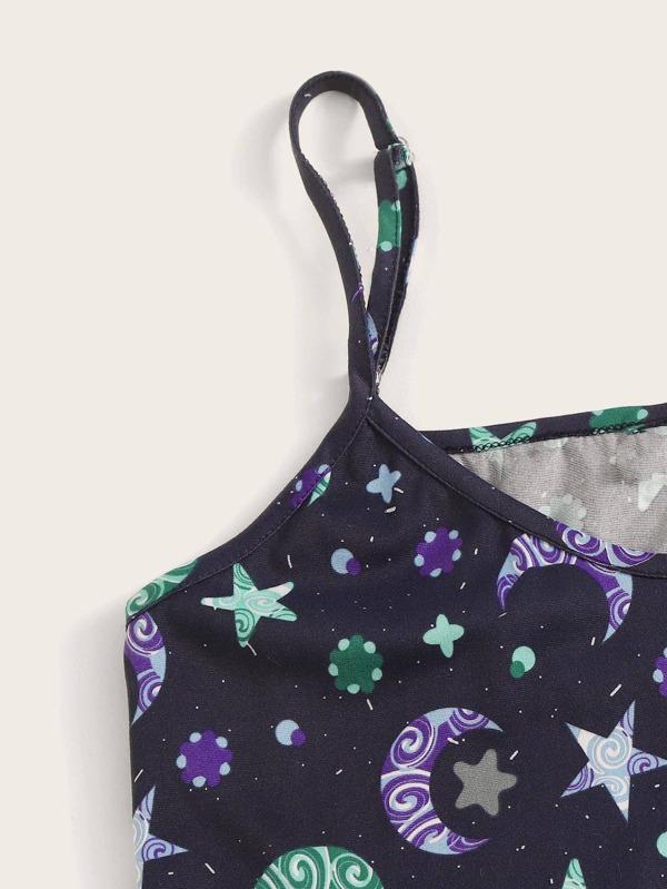 Plus Galaxy Print PJ Set & Eye Cover - INS | Online Fashion Free Shipping Clothing, Dresses, Tops, Shoes