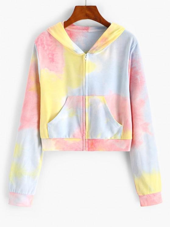 Pockets Zip Up Tie Dye Hoodie - INS | Online Fashion Free Shipping Clothing, Dresses, Tops, Shoes