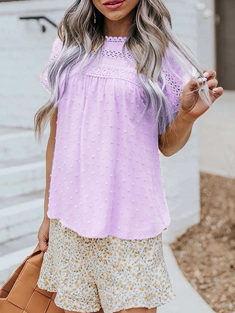 Pompom Hollow Casual T-shirt - T-shirts - INS | Online Fashion Free Shipping Clothing, Dresses, Tops, Shoes - 18/06/2021 - 20-30 - color-black