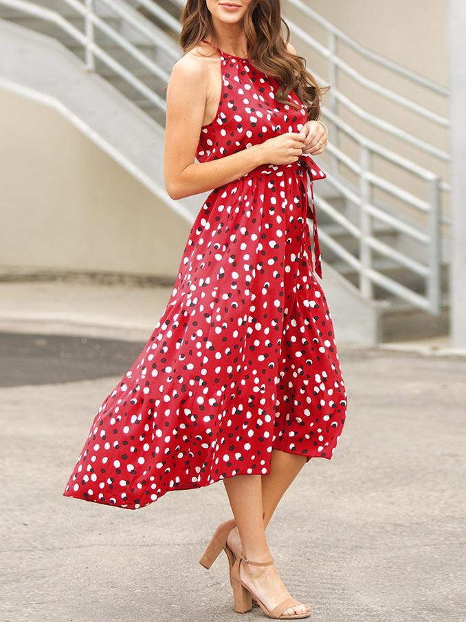 Printed Bohemian Irregular Sling Long Dress - Midi Dresses - INS | Online Fashion Free Shipping Clothing, Dresses, Tops, Shoes - 20-30 - 23/06/2021 - color-green
