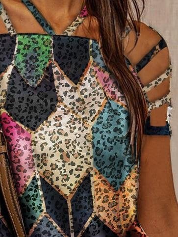 Printed Cutout T-shirt - T-shirts - INS | Online Fashion Free Shipping Clothing, Dresses, Tops, Shoes - 07/06/2021 - Color_Black - LXQ