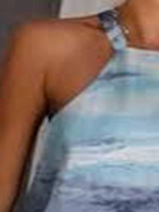 Printed Round Neck Tank Top - Tank Tops - INS | Online Fashion Free Shipping Clothing, Dresses, Tops, Shoes - 16/06/2021 - color-blue - Color_Blue