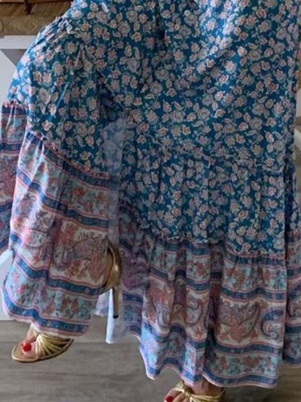 Printed Slit Long Skirt - Skirts - INS | Online Fashion Free Shipping Clothing, Dresses, Tops, Shoes - 17/06/2021 - 30-40 - Bottoms