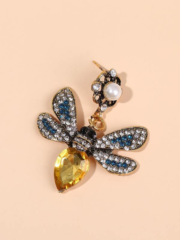 Rhinestone Butterfly Drop Earrings - INS | Online Fashion Free Shipping Clothing, Dresses, Tops, Shoes