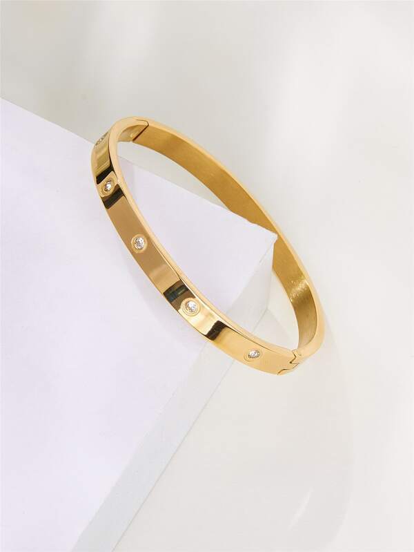 Rhinestone Round Bangle - INS | Online Fashion Free Shipping Clothing, Dresses, Tops, Shoes
