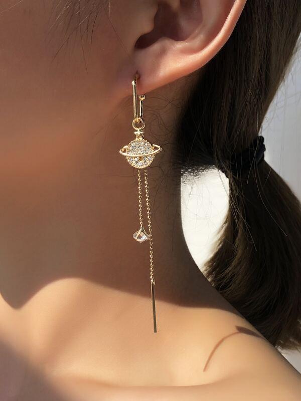 Rhinestone Star & Planet Drop Earrings - INS | Online Fashion Free Shipping Clothing, Dresses, Tops, Shoes