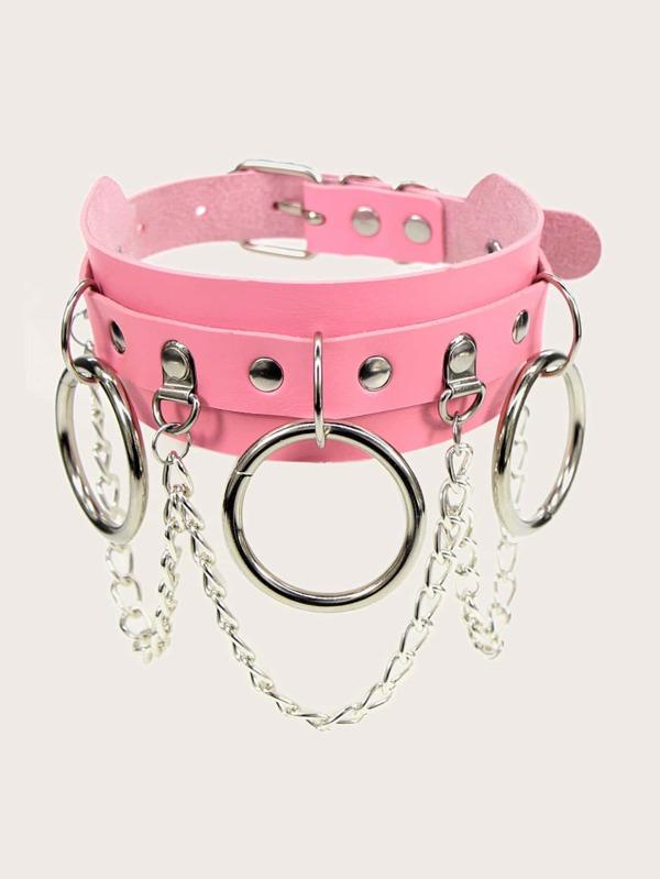Ring & Chain Decor Choker - INS | Online Fashion Free Shipping Clothing, Dresses, Tops, Shoes