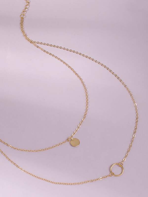 Ring Charm Layered Necklace - INS | Online Fashion Free Shipping Clothing, Dresses, Tops, Shoes