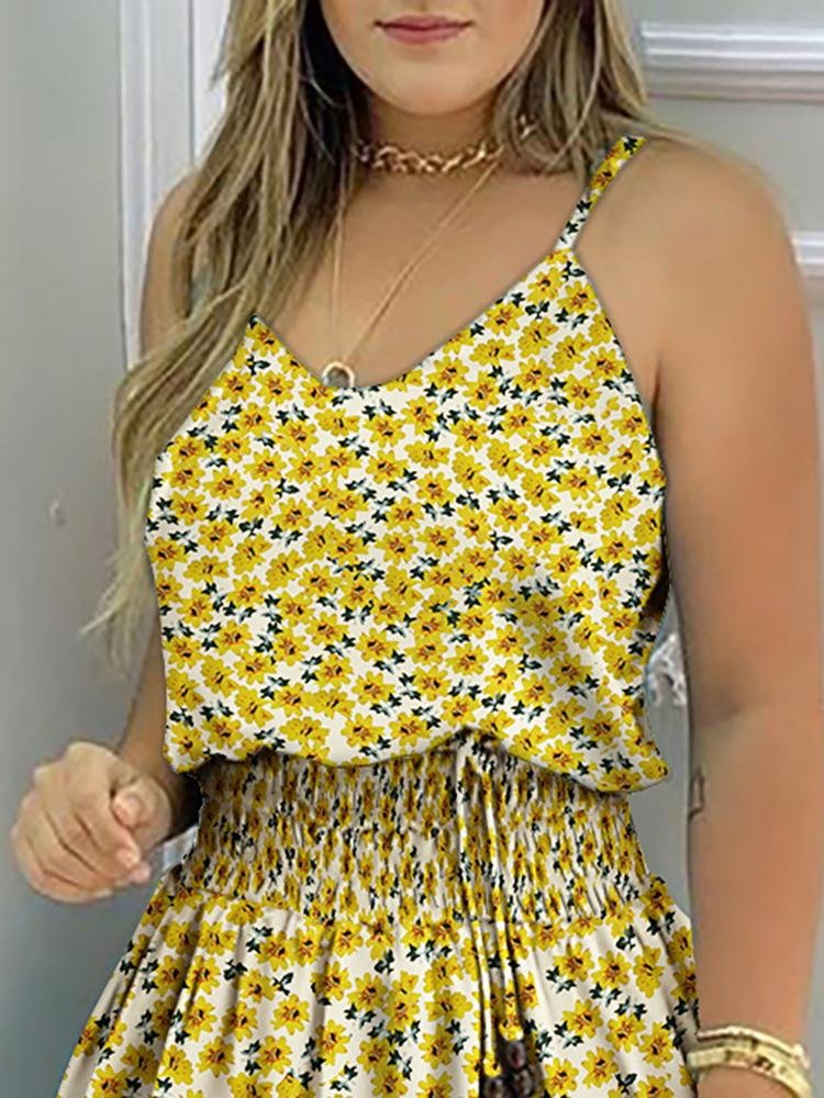 Shirring Detail Spaghetti Strap Casual Dress - Mini Dresses - INS | Online Fashion Free Shipping Clothing, Dresses, Tops, Shoes - 28/04/2021 - Category_Mini Dresses - Color_Pink