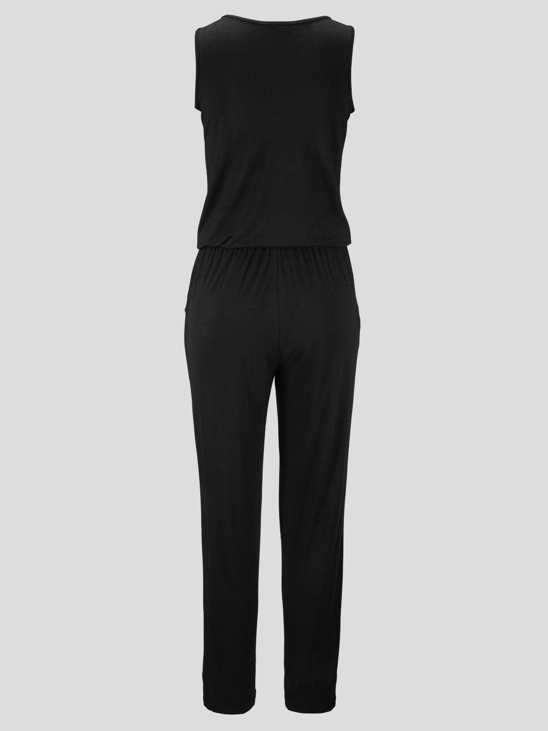Sleeveless Zipper V-neck Solid Jumpsuit - Jumpsuit & Rompers - INS | Online Fashion Free Shipping Clothing, Dresses, Tops, Shoes - 16/07/2021 - 20-30 - Bottoms