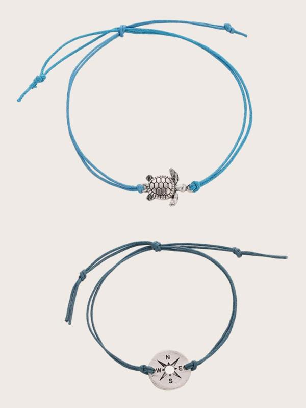 Tortoise & Compass Decor Bracelet - INS | Online Fashion Free Shipping Clothing, Dresses, Tops, Shoes